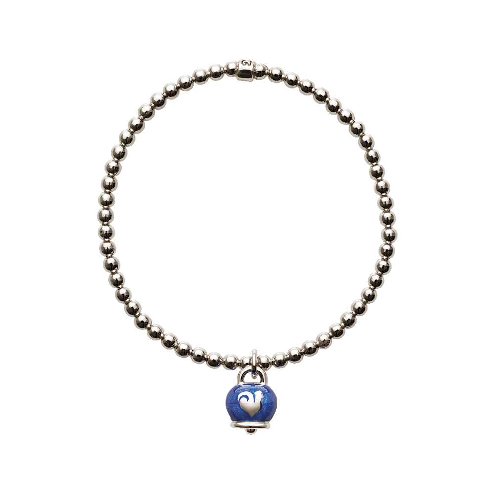 Bracciale elastico campanella blu