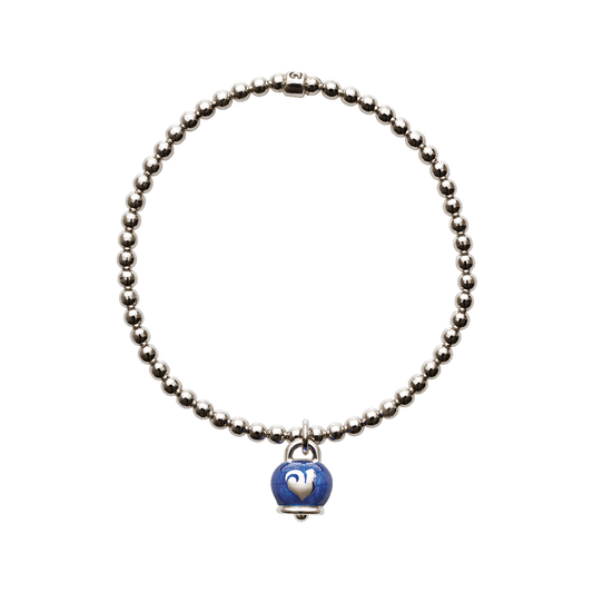 Bracciale elastico campanella blu