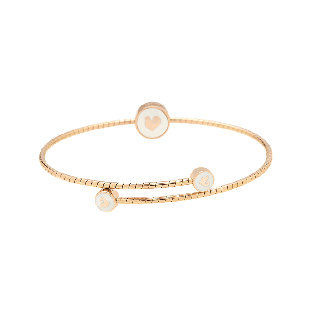 Bracciale a molla Paillettes bianco Capri