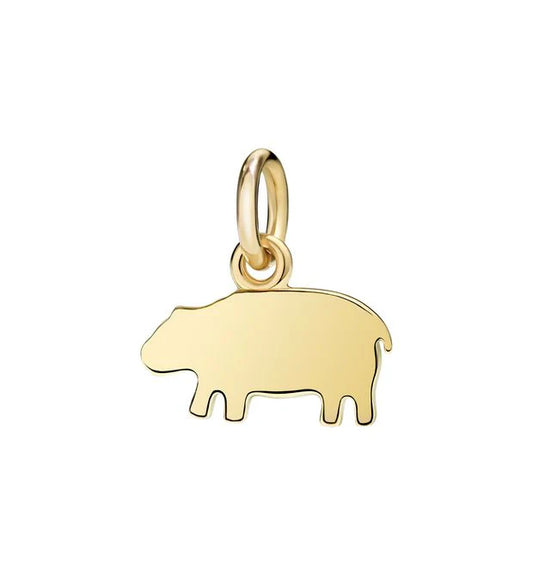 ciondolo ippopotamo oro giallo