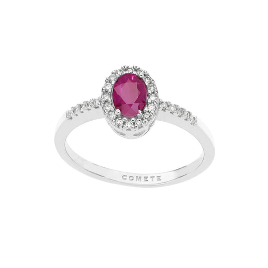 Anello rubino ovale