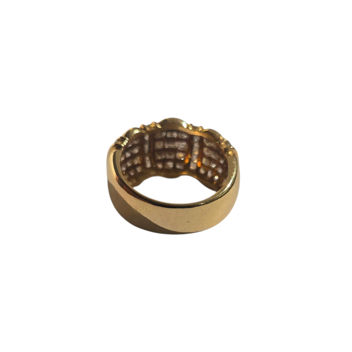 Anello Fascia Pavè Baguette