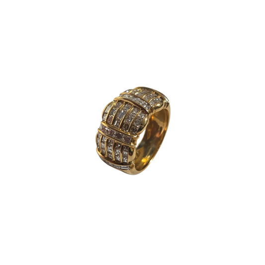 Anello Fascia Pavè Baguette