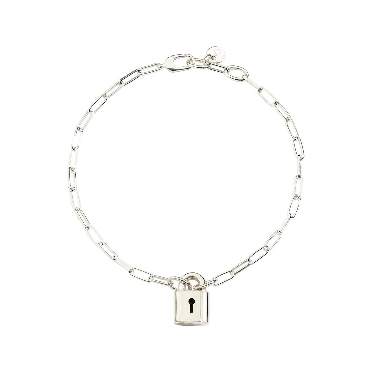 gold-plated silver padlock bracelet