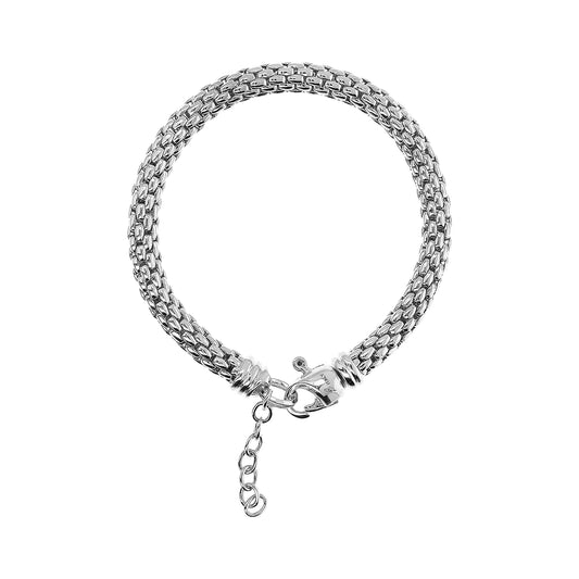 Bracciale Maxi Catena Popcorn Bianco