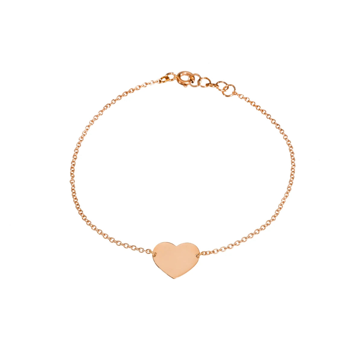 Bracciale a catena con cuore a lastra