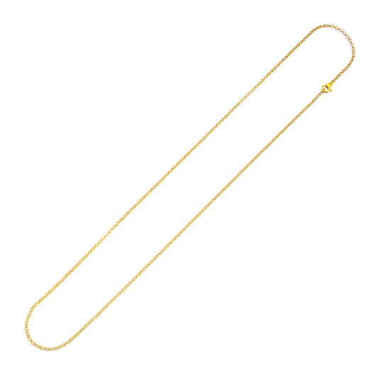 Collana Rolò Mini Dorata Lunga