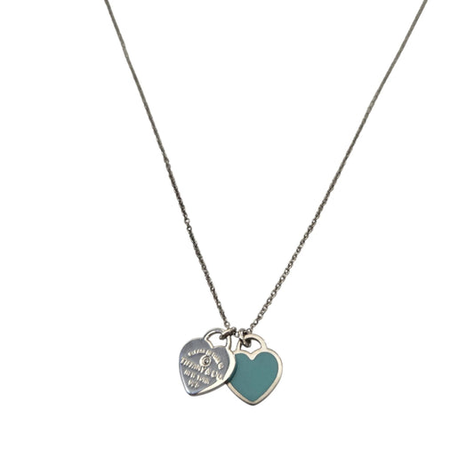 Collana Tiffany Return To Tiffany Due Cuori Diamante e Smalto