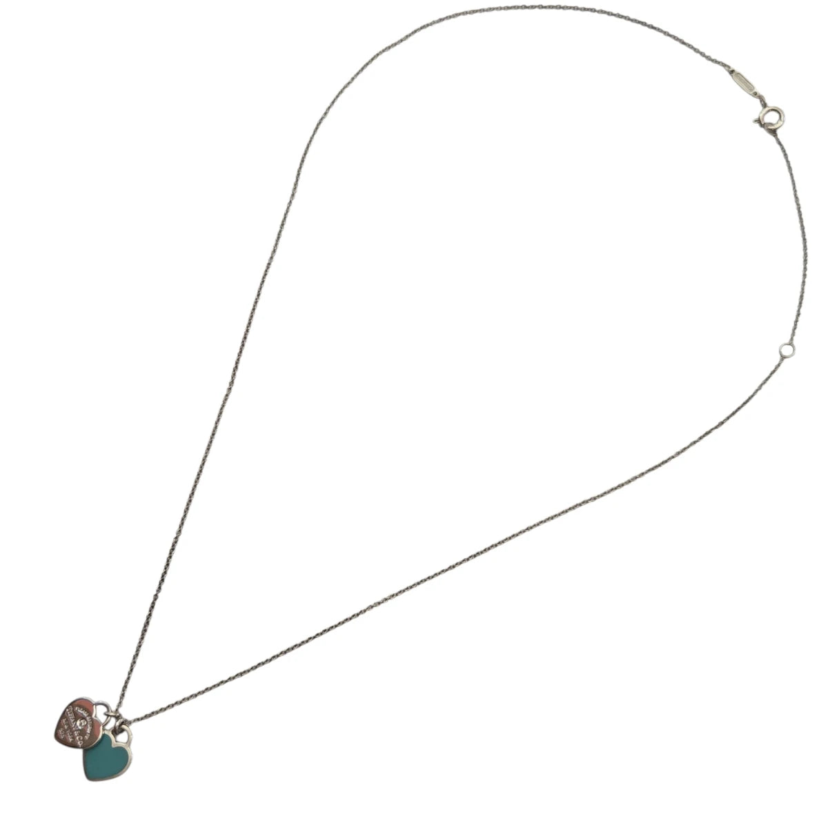 Collana Tiffany Return To Tiffany Due Cuori Diamante e Smalto