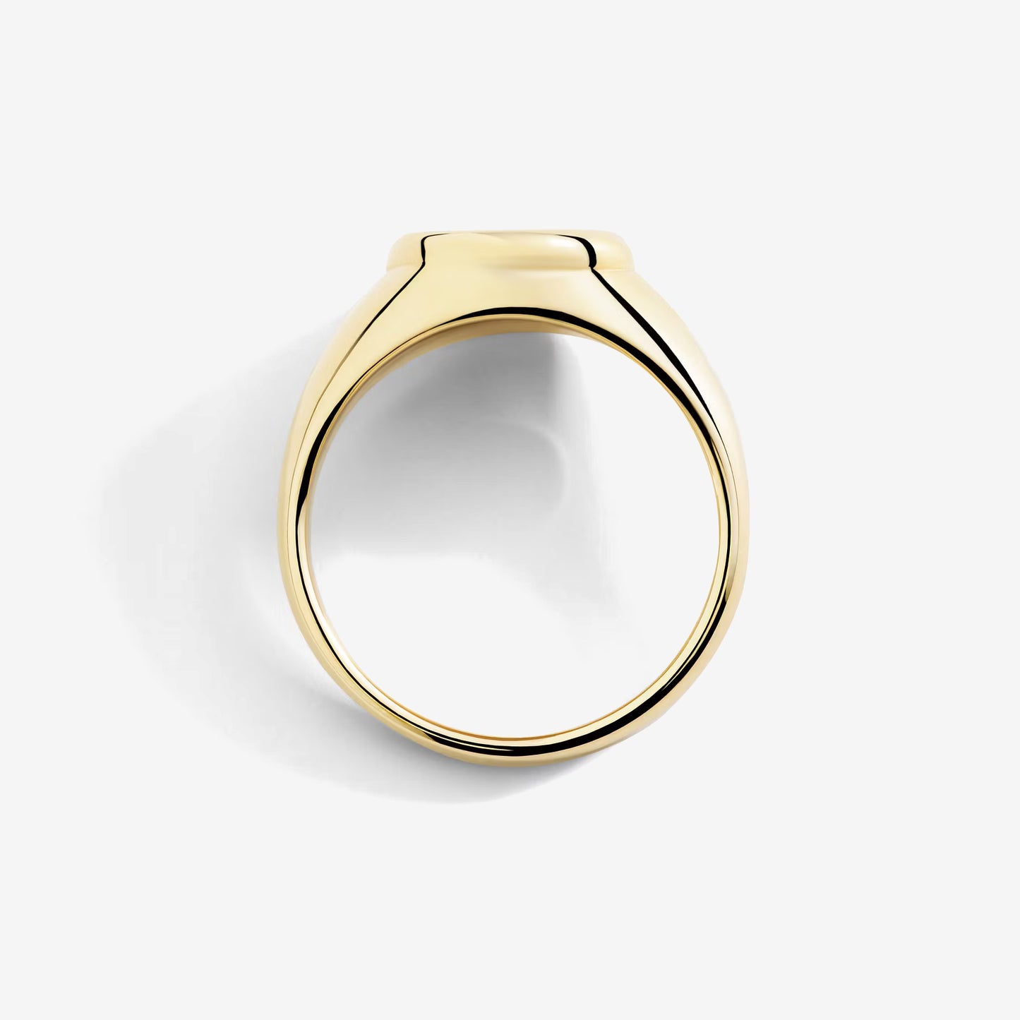 Anello sigillo oro giallo & diamante bianco