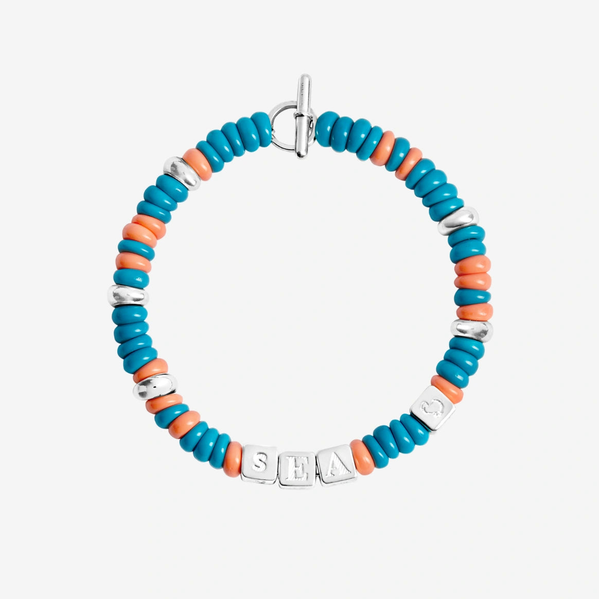 bracciale rondelle tenaka argento & pet