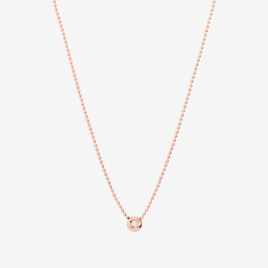 collana bollicine oro rosa & diamante bianco