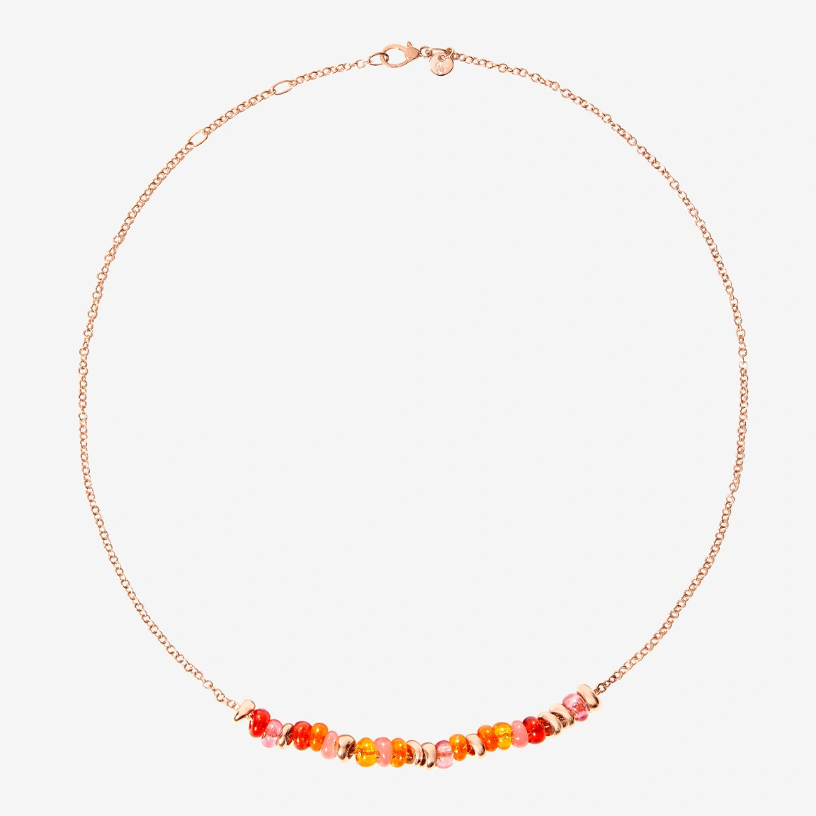 collana rondelle argento dorato & pet