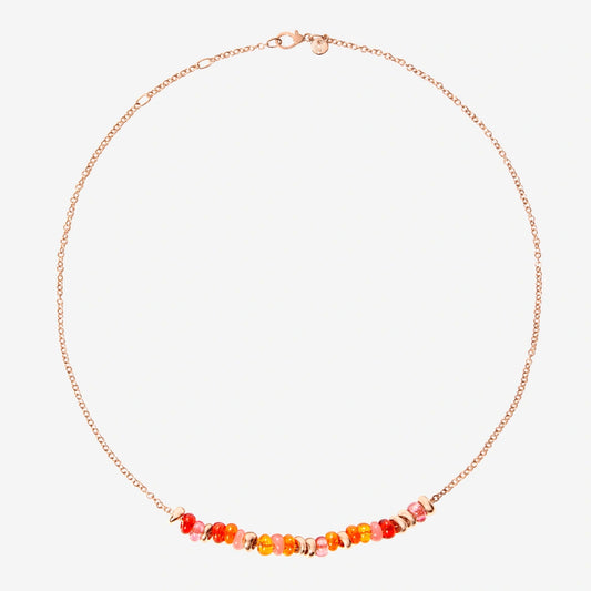 collana rondelle argento dorato & pet