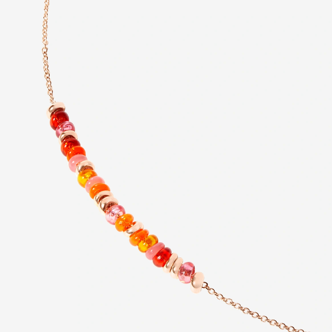 collana rondelle argento dorato & pet