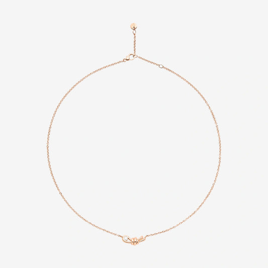 collana nodo oro rosa & diamante bianco