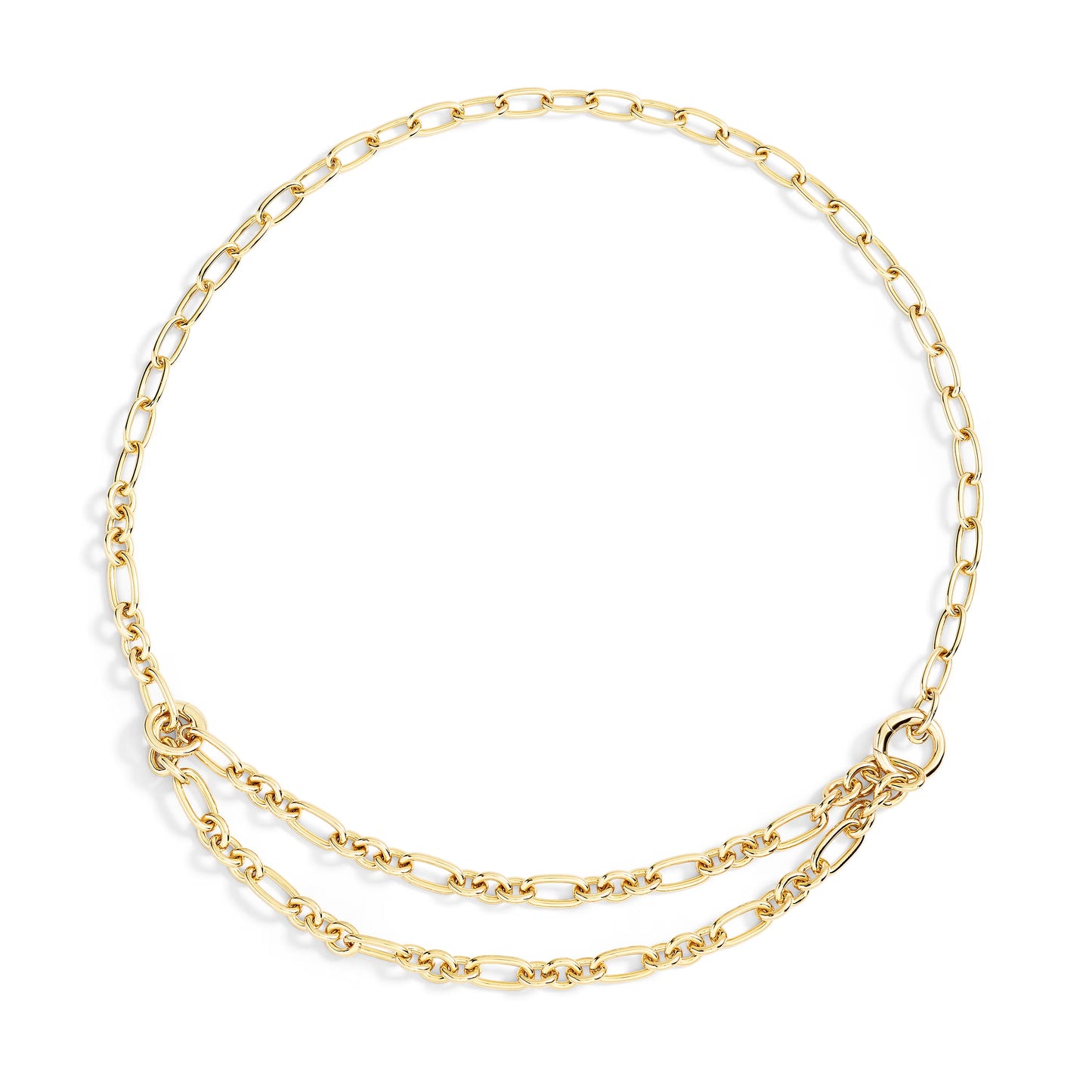 collana maglie apribili argento dorato