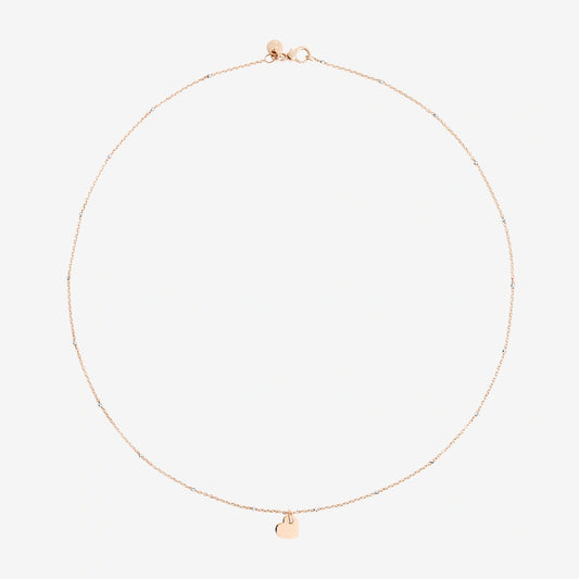 collana mini cuore oro rosa