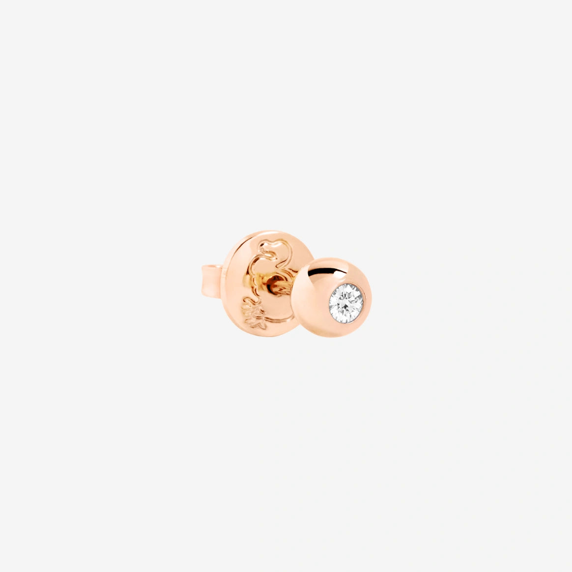 orecchino stud bollicine oro rosa & diamante