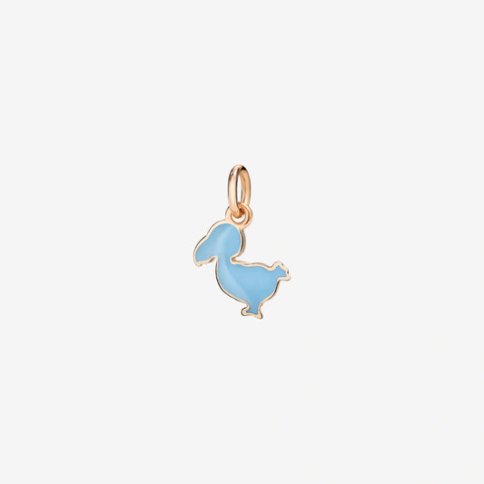 ciondolo dodo junior oro rosa & smalto azzurro