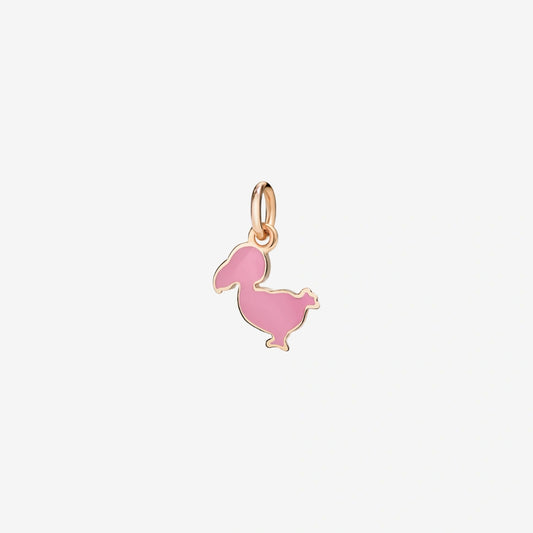 ciondolo dodo junior oro rosa & smalto rosa
