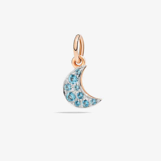 Charm DoDo Luna in Oro Rosa e Topazi