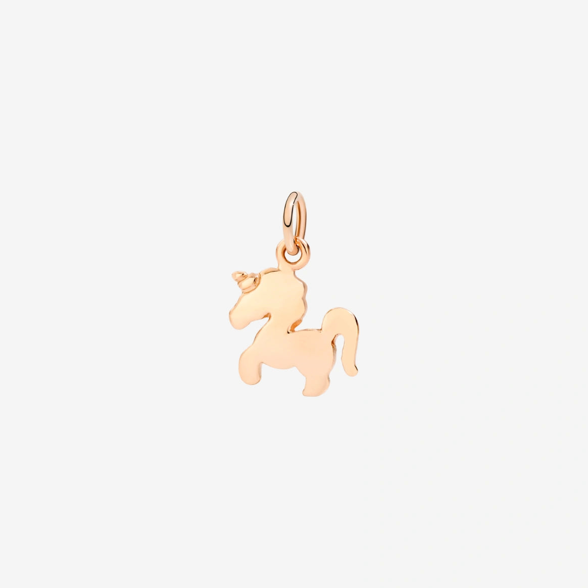 ciondolo unicorno oro rosa