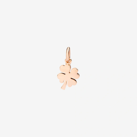 ciondolo quadrifoglio oro rosa