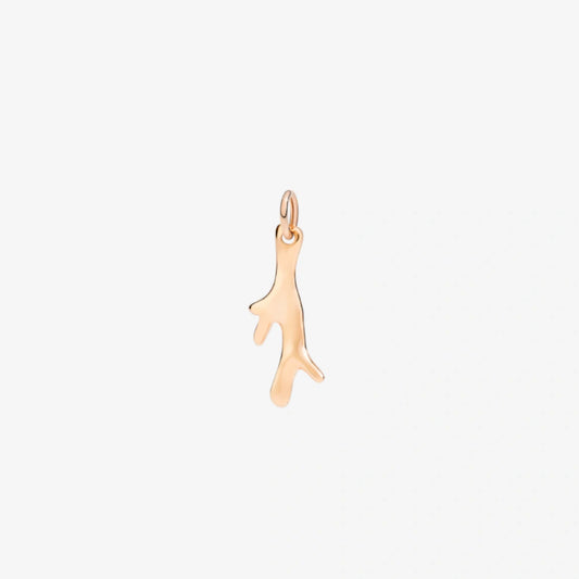 Charm corallo oro rosa