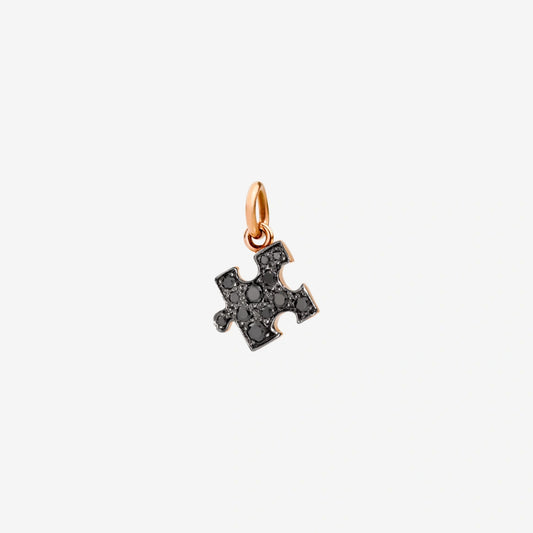 ciondolo puzzle oro rosa & diamanti black