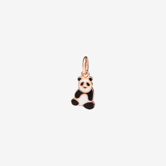 ciondolo panda oro rosa & smalto