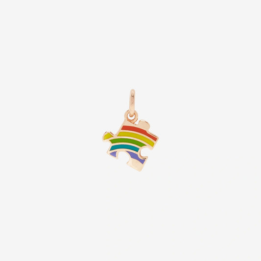 ciondolo puzzle lgbtq+ oro rosa & smalto
