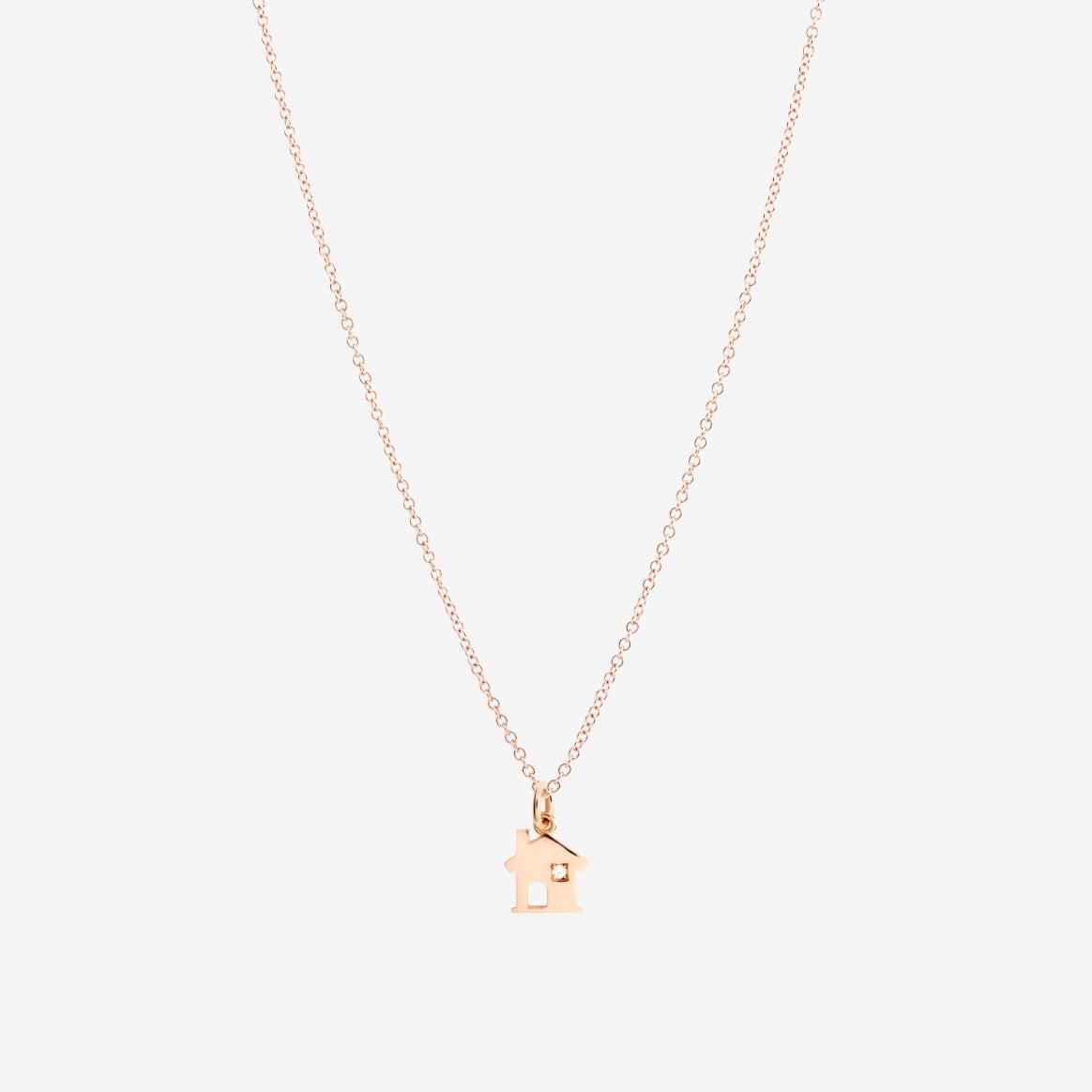 ciondolo casa oro rosa & diamante bianco - LIMITED EDITION