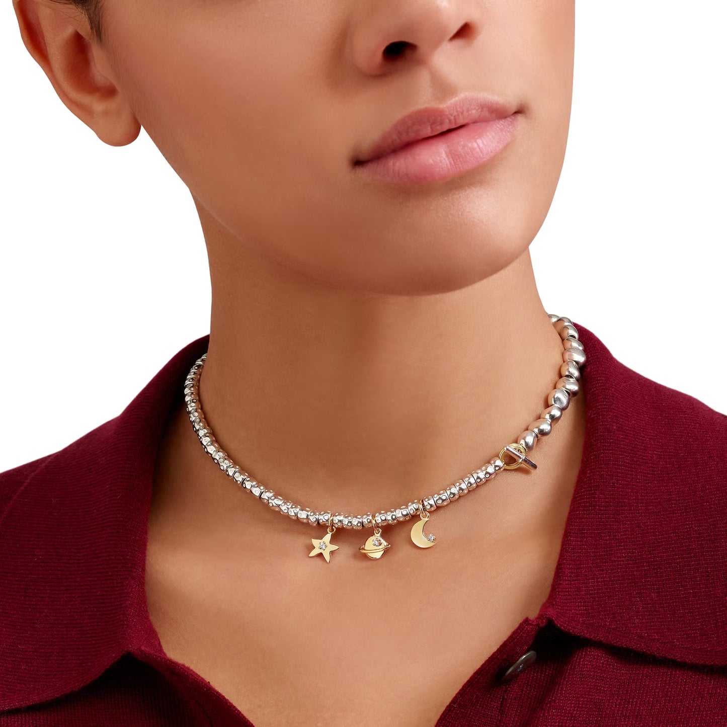 Charm Pianeta con Diamante