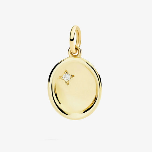 Ciondolo Sigillo oro giallo & Diamante bianco