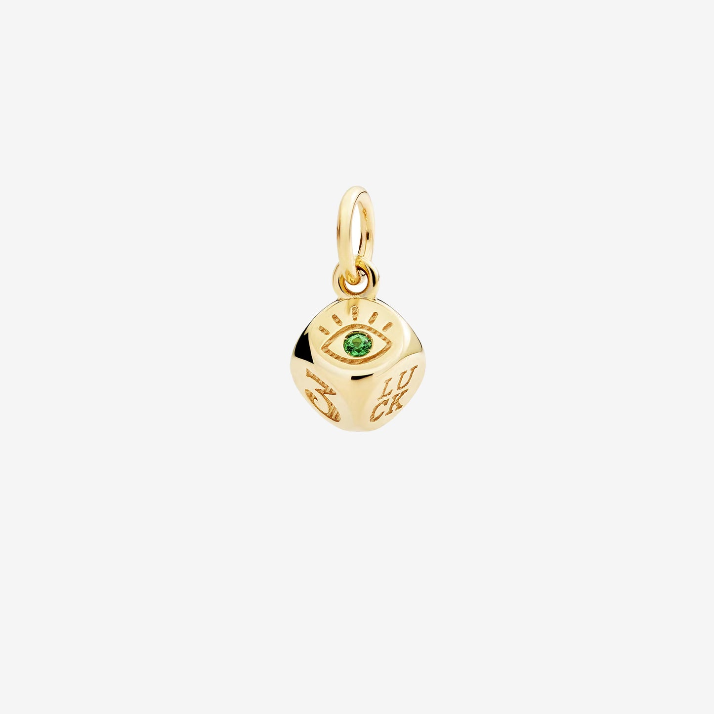 Ciondolo Dado Oro Giallo & Tsavorite