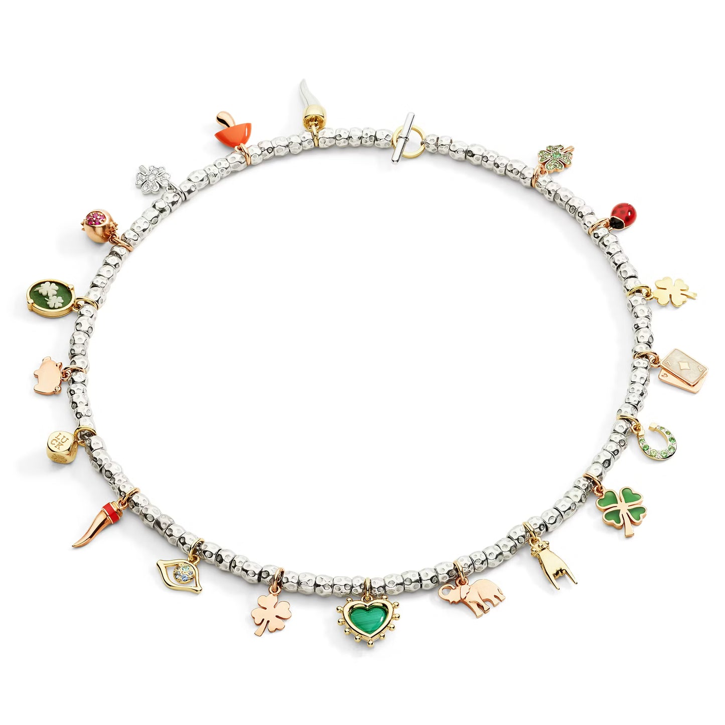 Ciondolo Funghetto Oro Rosa & Smalto Hyceram