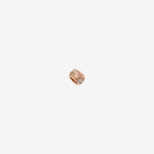 componente rondelle oro rosa & diamanti brown