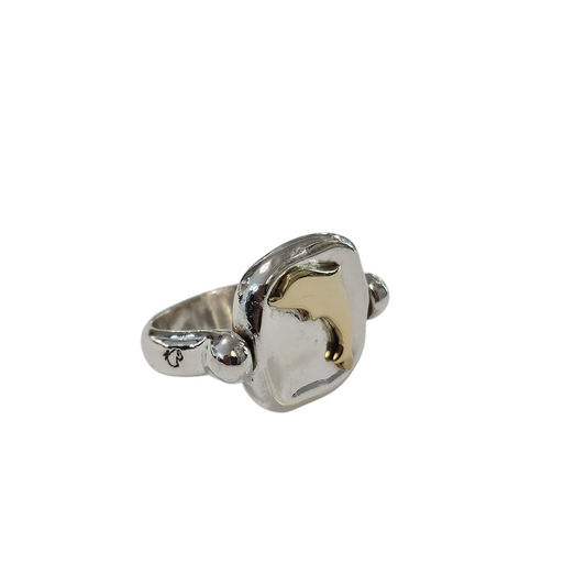 Anello DoDo piastrina con Delfino
