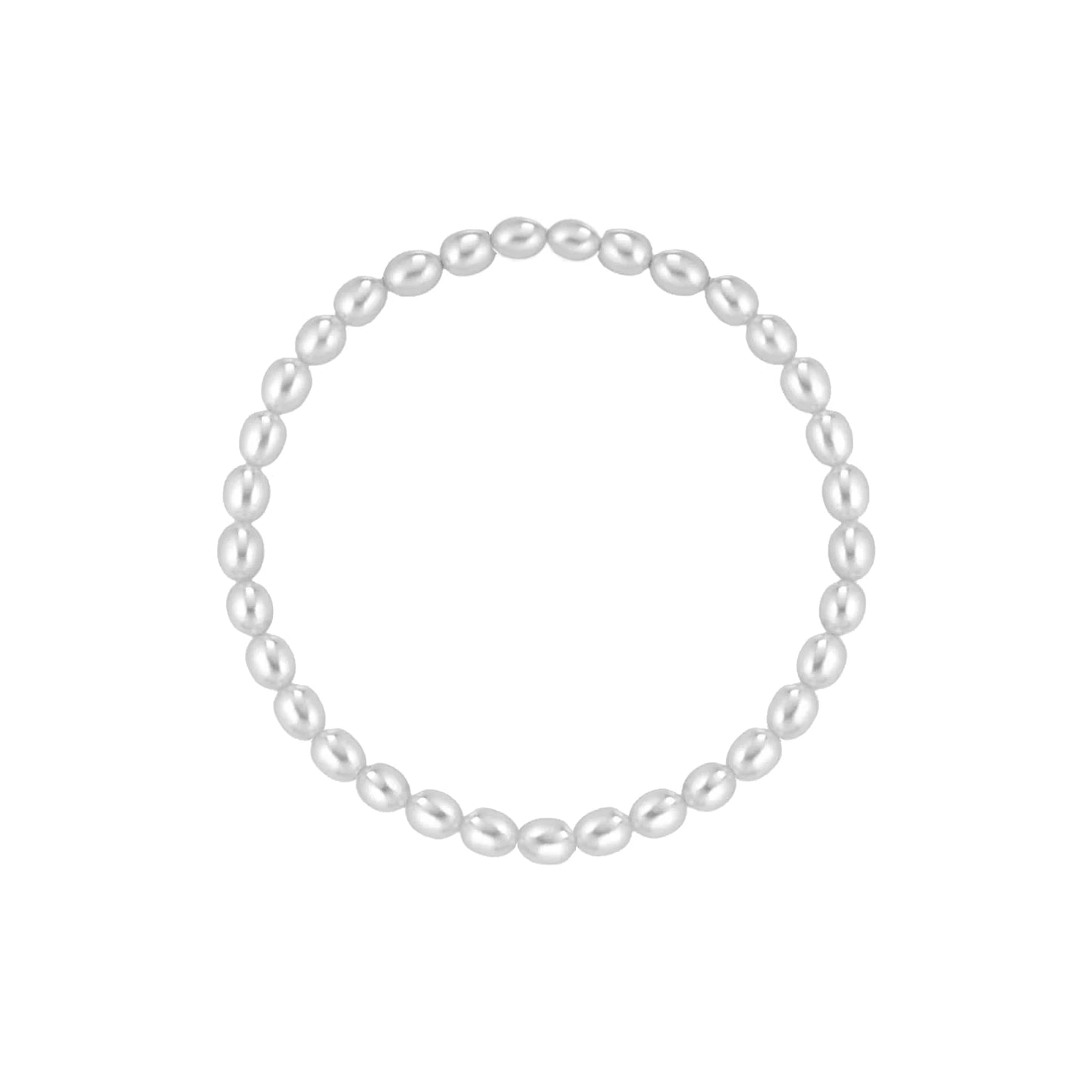 Bracciale Elastico con Perle Chicco di Riso