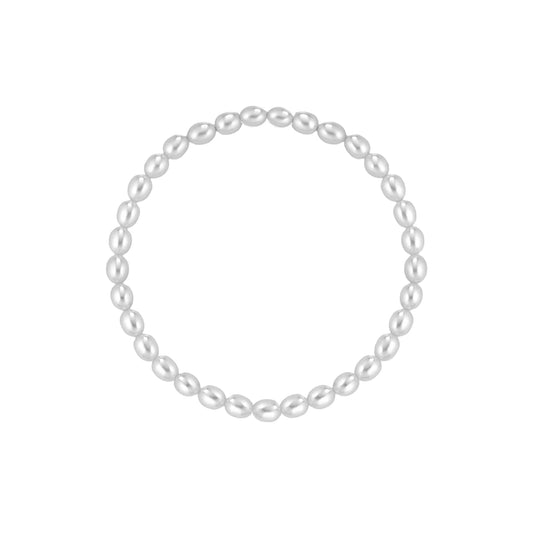 Bracciale Elastico con Perle Chicco di Riso