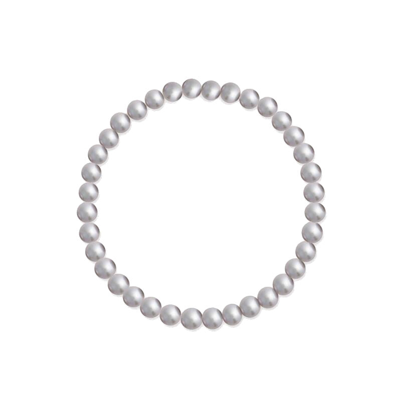 Bracciale Elastico con Perle Grigie