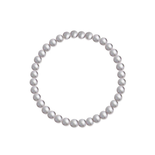 Bracciale Elastico con Perle Grigie