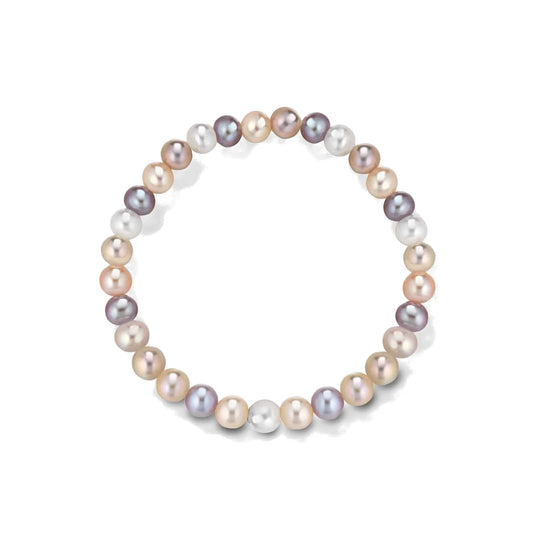 Bracciale Elastico con Perle Multicolor