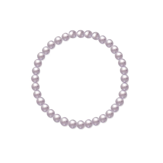 Bracciale Elastico con Perle Viola
