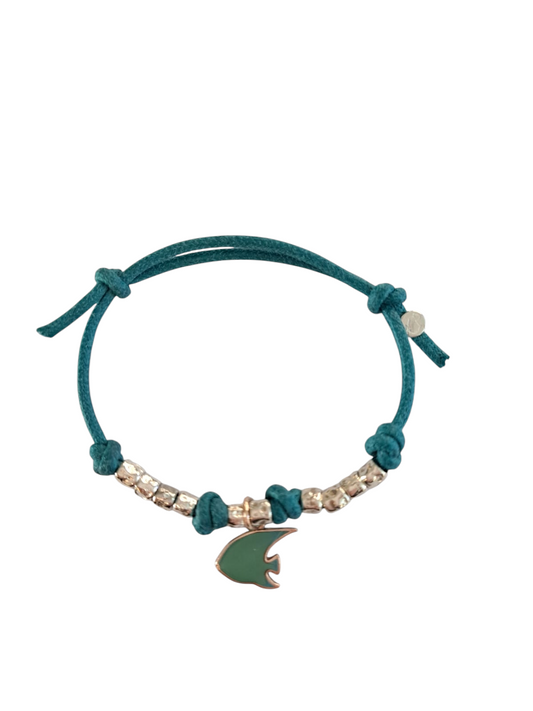 Bracciale DoDo cordino e pesce Angelo smaltato