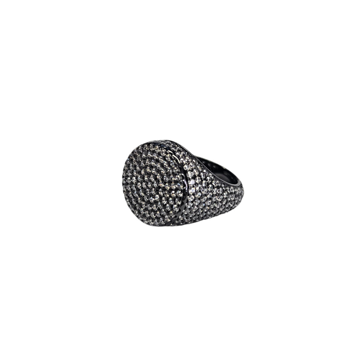 Anello Da Mignolo Pavè Bianco