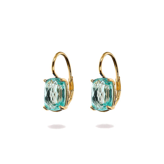 Orecchini Pendenti Golden con Prisma Gem Celeste