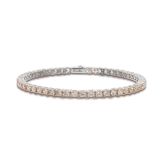 Bracciale Tennis con Cubic Zirconia Tonde Champagne