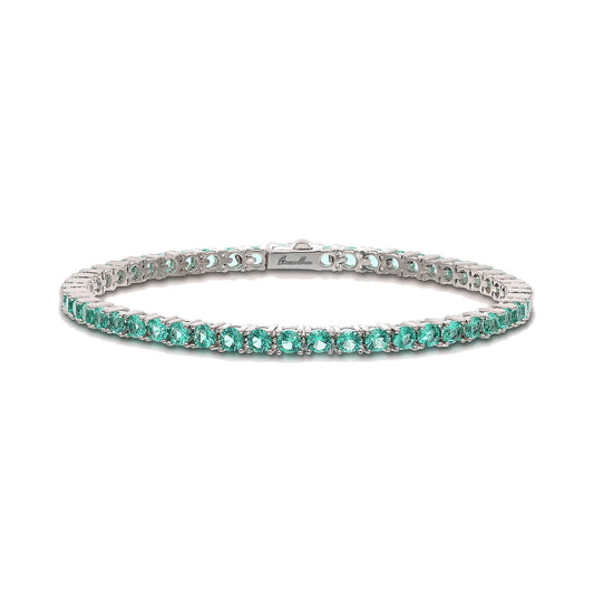 Bracciale Tennis con Cubic Zirconia Tonde Verde